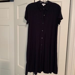 J. Jill Navy Short-sleeved Dress